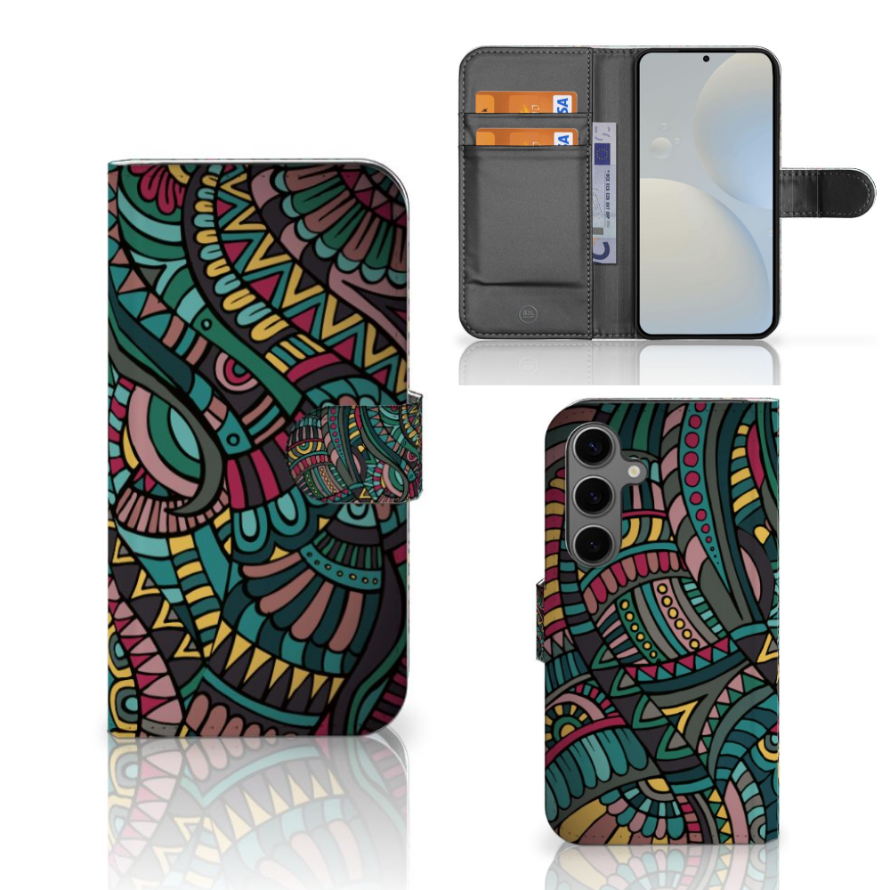 Samsung Galaxy S25 Telefoon Hoesje Aztec telefoonhoesje design Aztec aanzicht