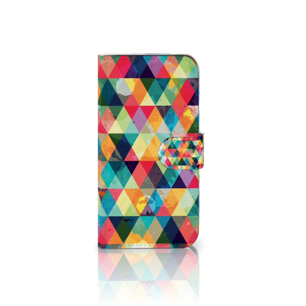 Samsung Galaxy S25 Telefoon Hoesje Geruit ruitjes kleurrijk vooraanzicht