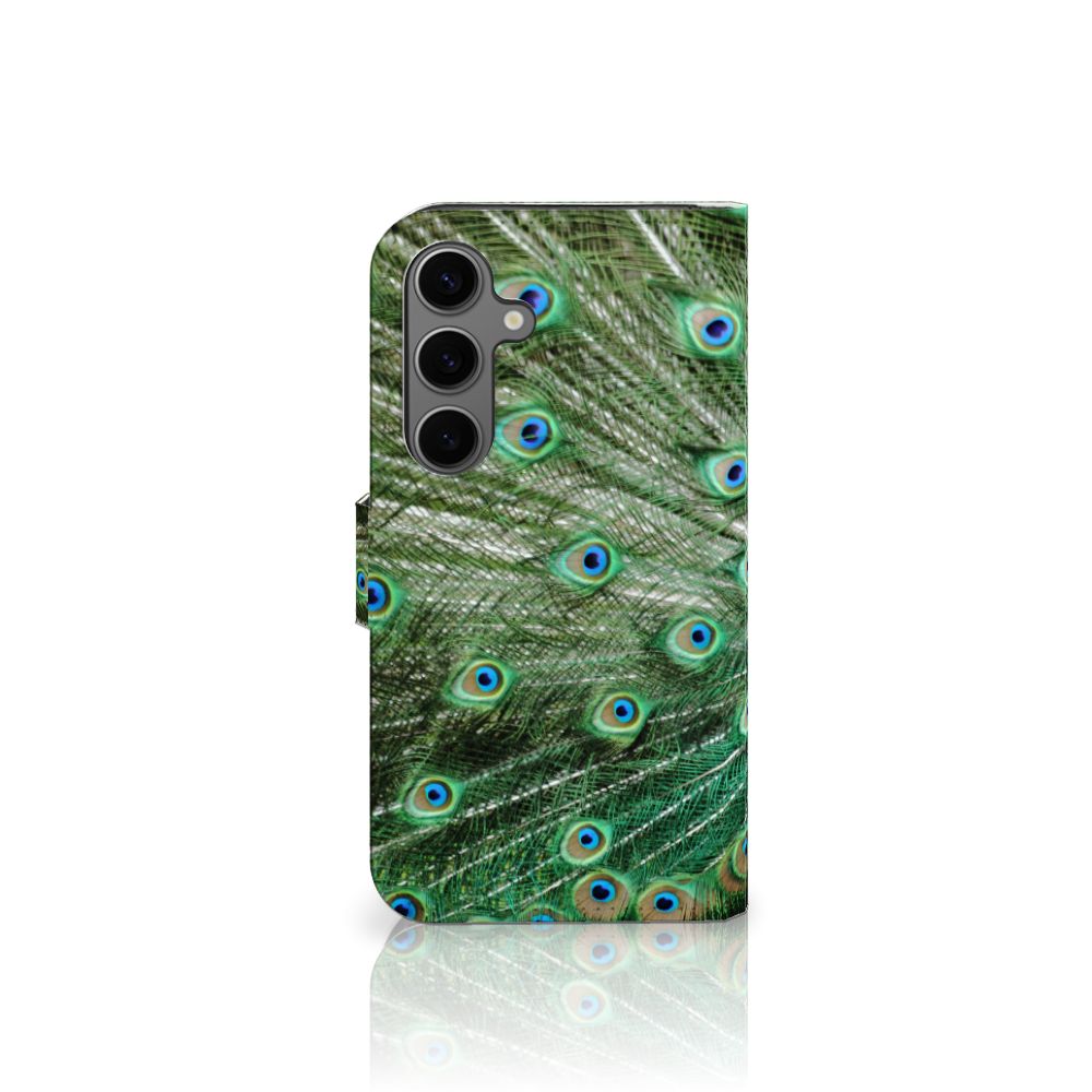 Samsung Galaxy S25 Telefoonhoesje met Pasjes Pauw design pauw aanzicht