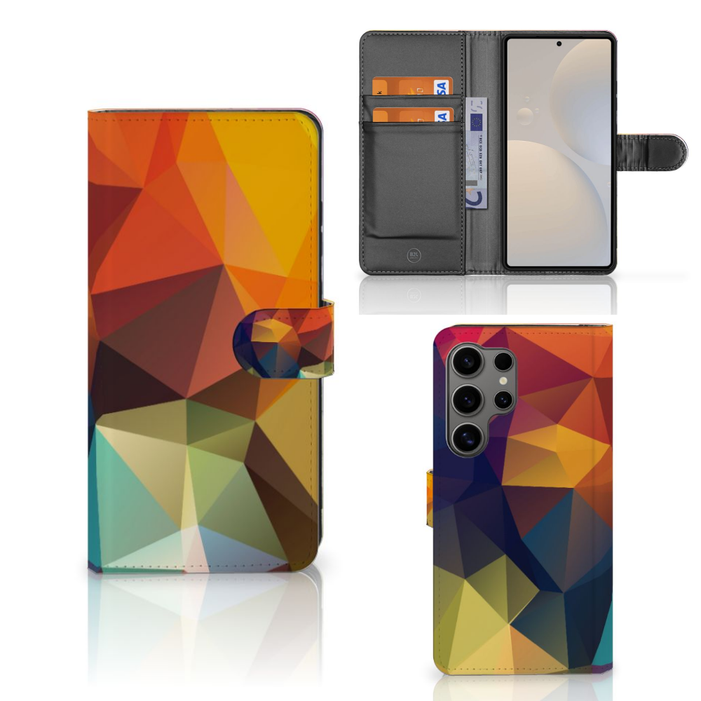Samsung Galaxy S25 Ultra Book Case Polygon Color case design polygon view