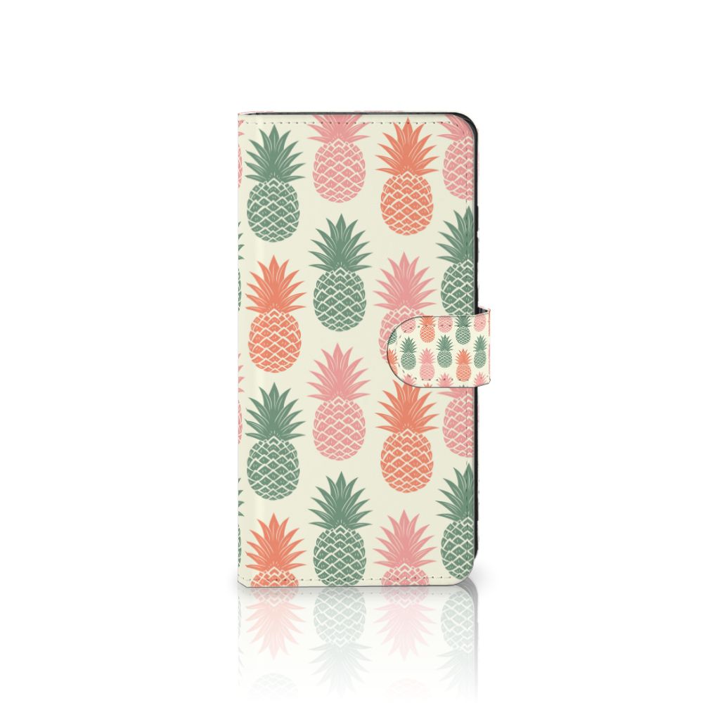 Samsung Galaxy S25 Ultra Book Cover Ananas telefoonhoesje ananas design voorkant