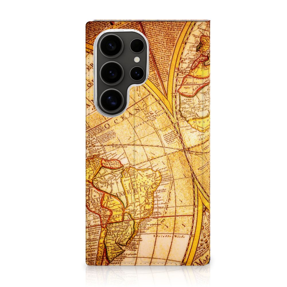Samsung Galaxy S25 Ultra Book Cover Kompas kompas design voorkant