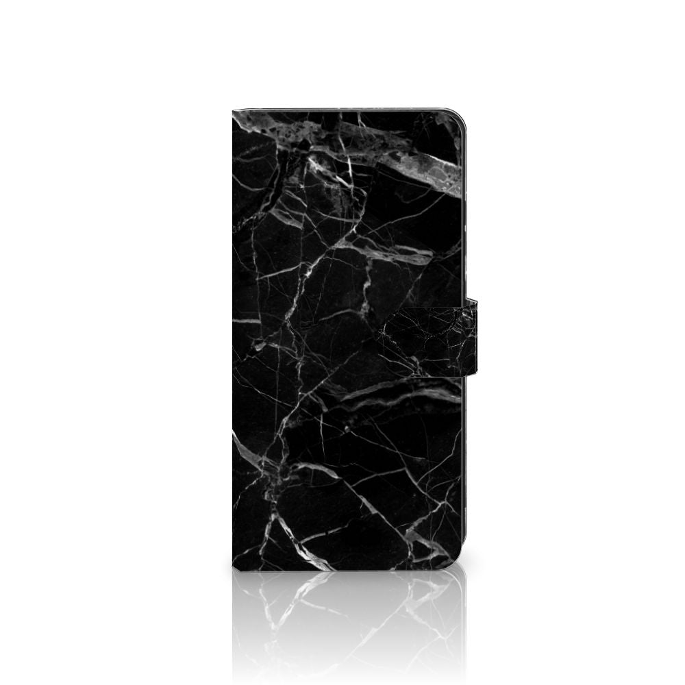 Samsung Galaxy S25 Ultra Bookcase Marmer Zwart bookcase zwart marmer voorkant