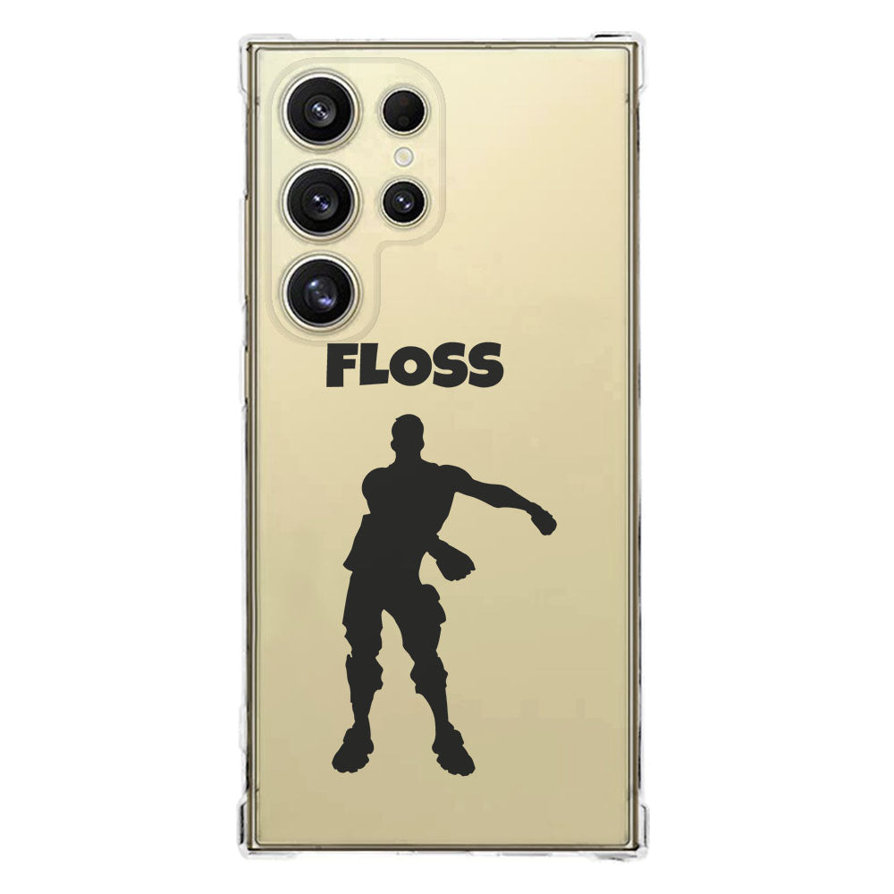Samsung Galaxy S25 Ultra Hoesje - Floss TPU Antishock transparent design Floss aanzicht