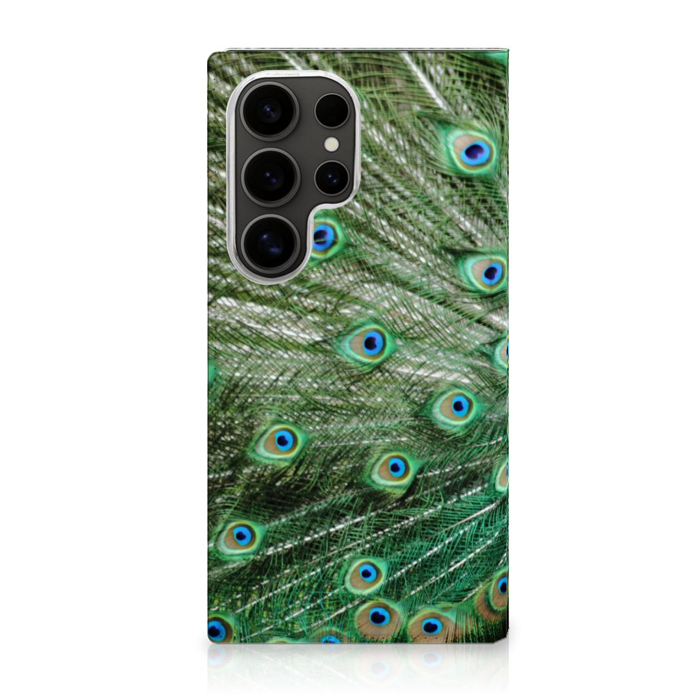 Samsung Galaxy S25 Ultra Hoesje maken Pauw design pauwenveren voorkant