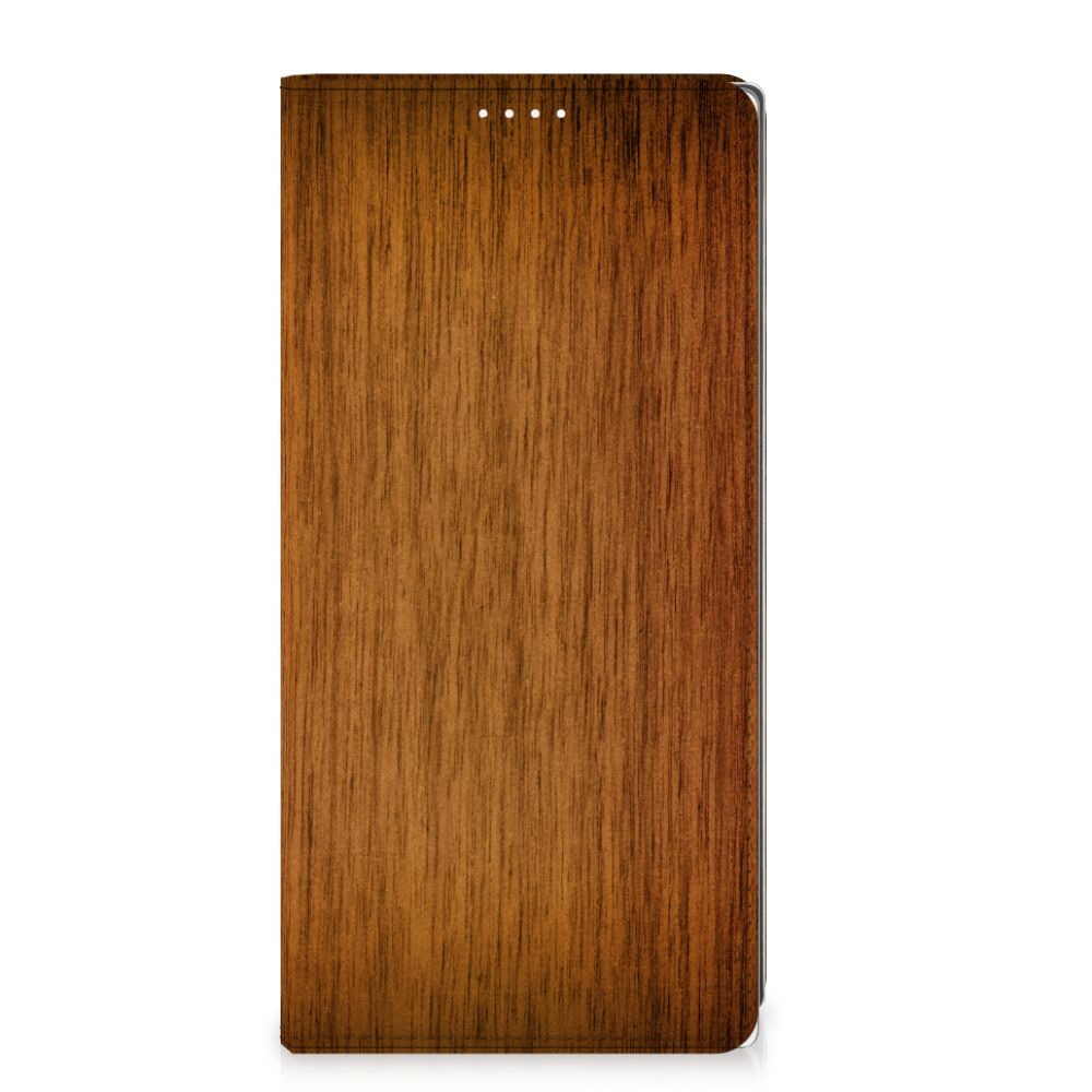 Samsung Galaxy S25 Ultra Hoesje maken Tijger stand case houten textuur voorkant