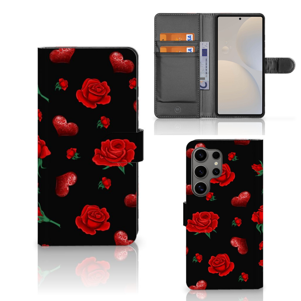 Samsung Galaxy S25 Ultra Leuk Hoesje Valentine boekhoes front binnen