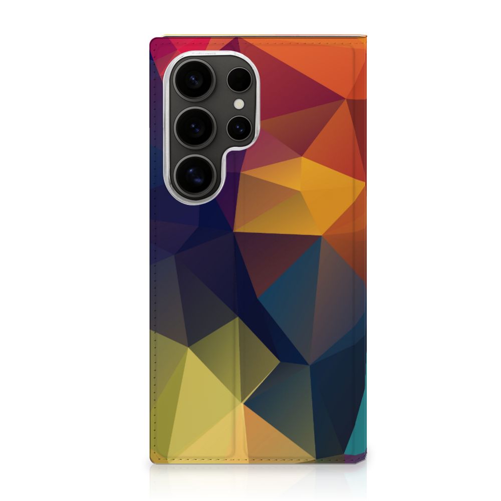 Samsung Galaxy S25 Ultra Stand Case Polygon Color abstract design kleurrijke patronen
