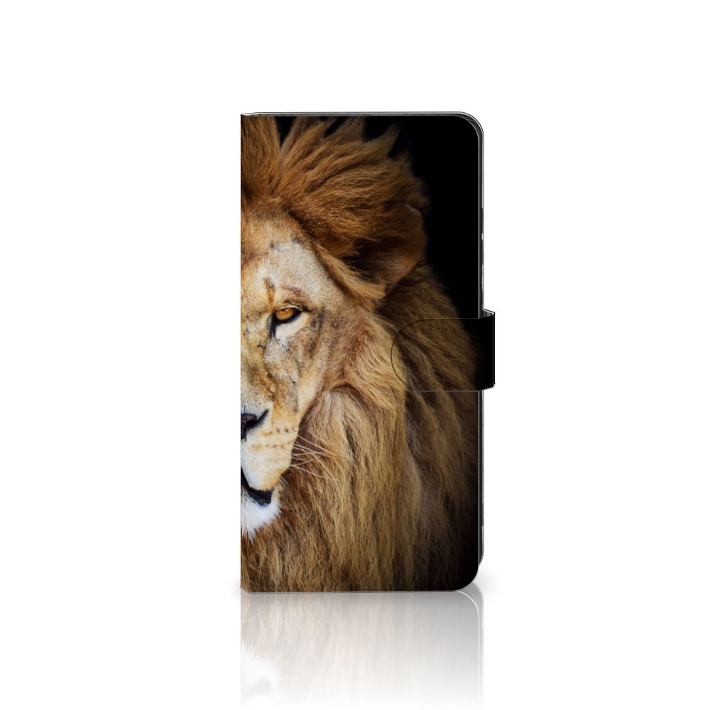 Samsung Galaxy S25 Ultra Telefoonhoesje met Pasjes Leeuw telefoonhoesje leeuw design zijkant