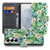 Samsung Galaxy S26 Book Case Orchidee Groen boekcase vooraanzicht met groen bloemenmotief.