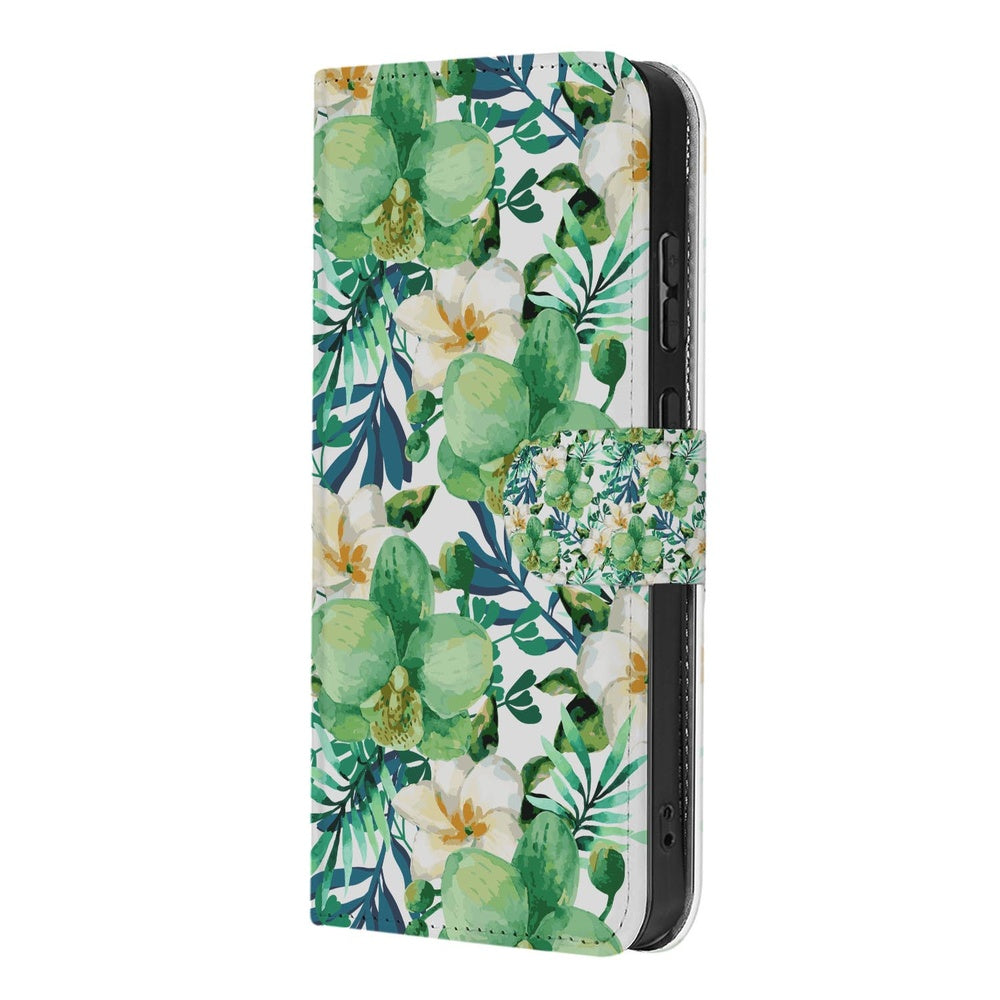 Samsung Galaxy S26 Book Case Orchidee Groen detail aanzicht.