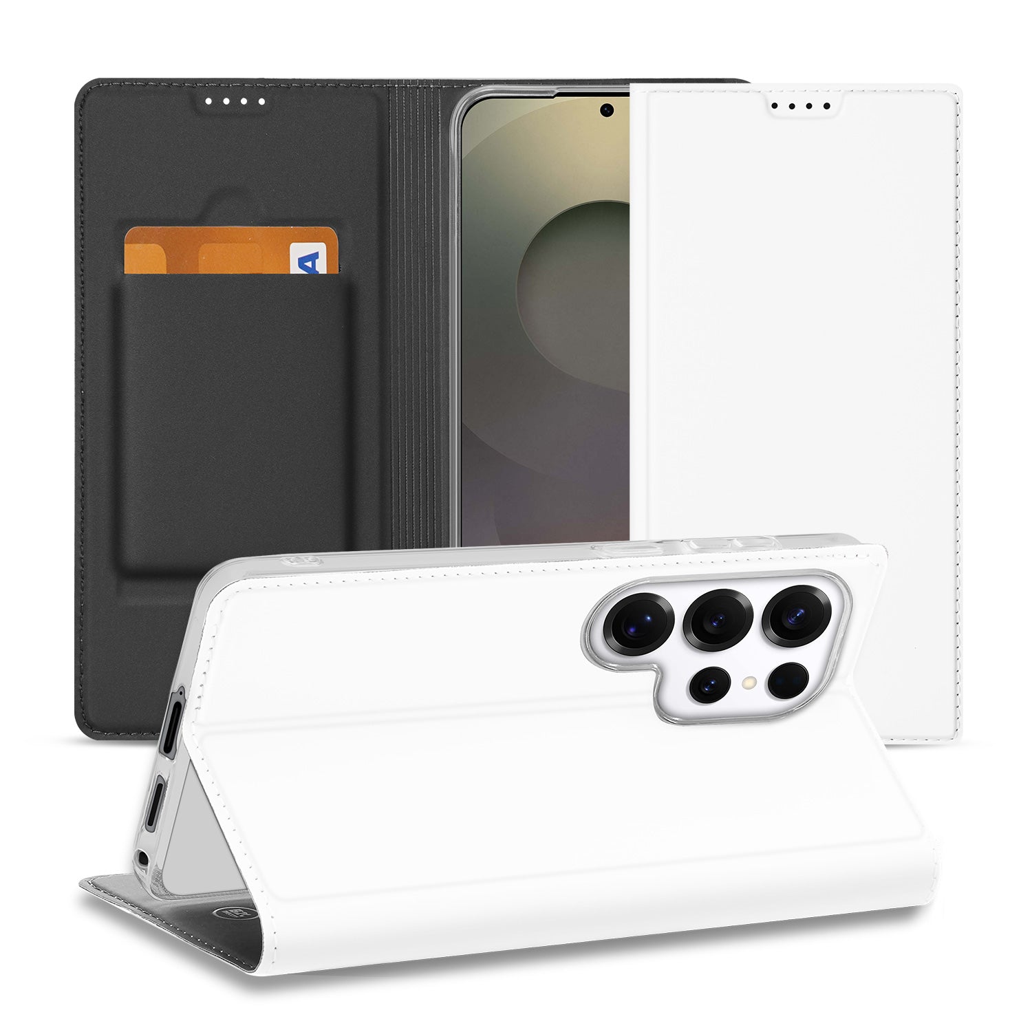Samsung Galaxy S26 Ultra Stand Case Hoesje Wit Vooraanzicht.