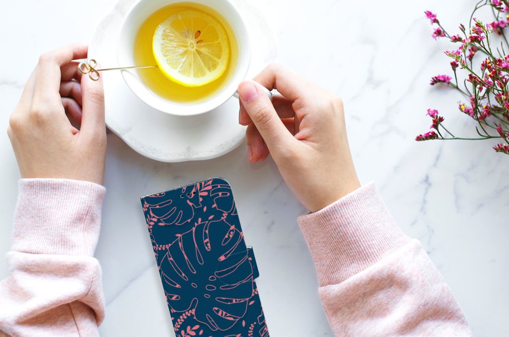 Samsung Galaxy S9 Plus Hoesje Palm Leaves palmbladeren design hands thee