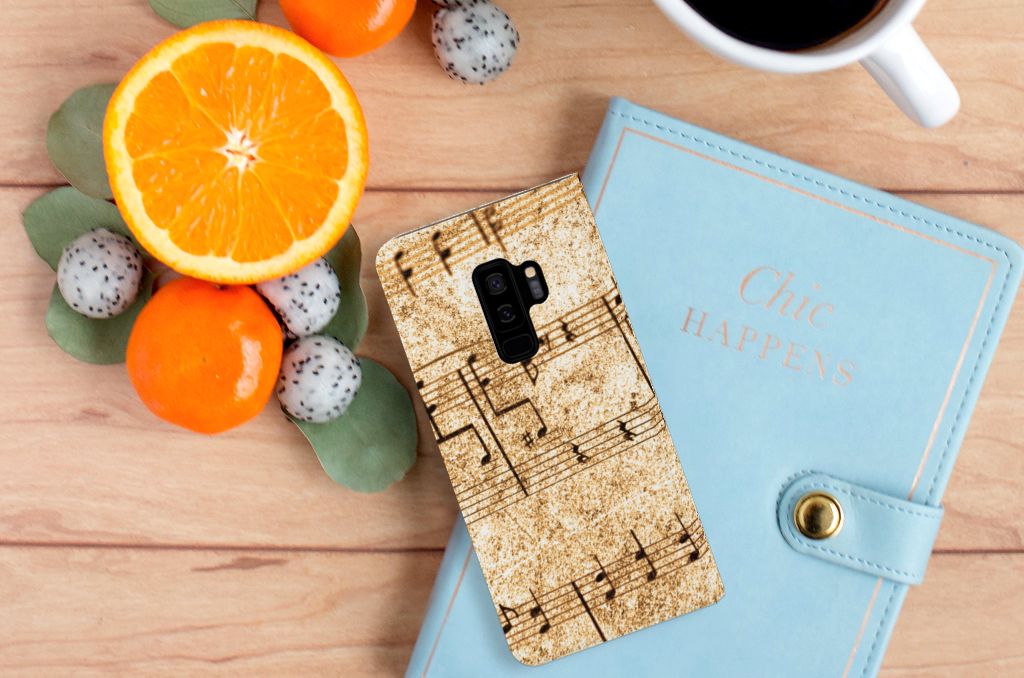 Samsung Galaxy S9 Plus Stand Case Bladmuziek