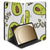Samsung Galaxy Tab A11 Plus Book Case Hoesje met Standaard Avocado Singing design avocaat aanzicht