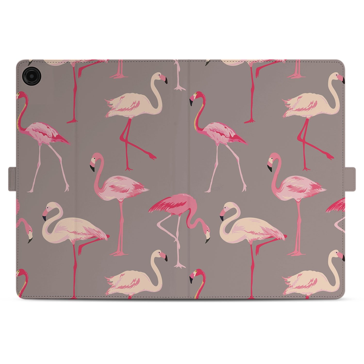 Samsung Galaxy Tab A11 Plus Book Case Hoesje met Standaard Flamingo flamingo design voorkant