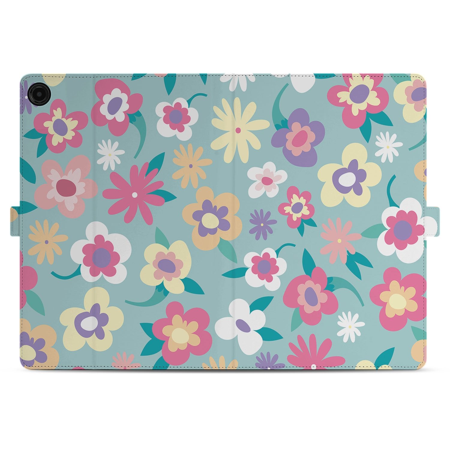 Samsung Galaxy Tab A11 Plus Tablet Hoesje Flower Power met Standaard designnaam bloemen patroon