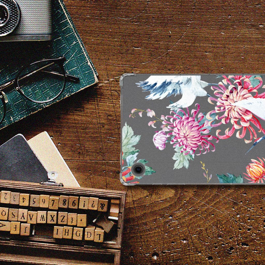 Samsung Galaxy Tab A9 Back Case Bird Flowers