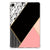 Samsung Galaxy Tab A9 Plus Back Cover Zwart Roze Vormen design zwart roos aanzicht