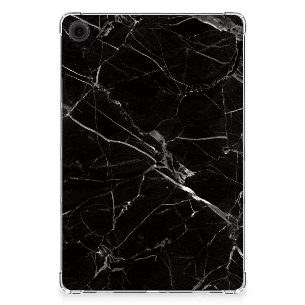 Samsung Galaxy Tab A9 Plus Tablet Back Cover Marmer Zwart achterkant