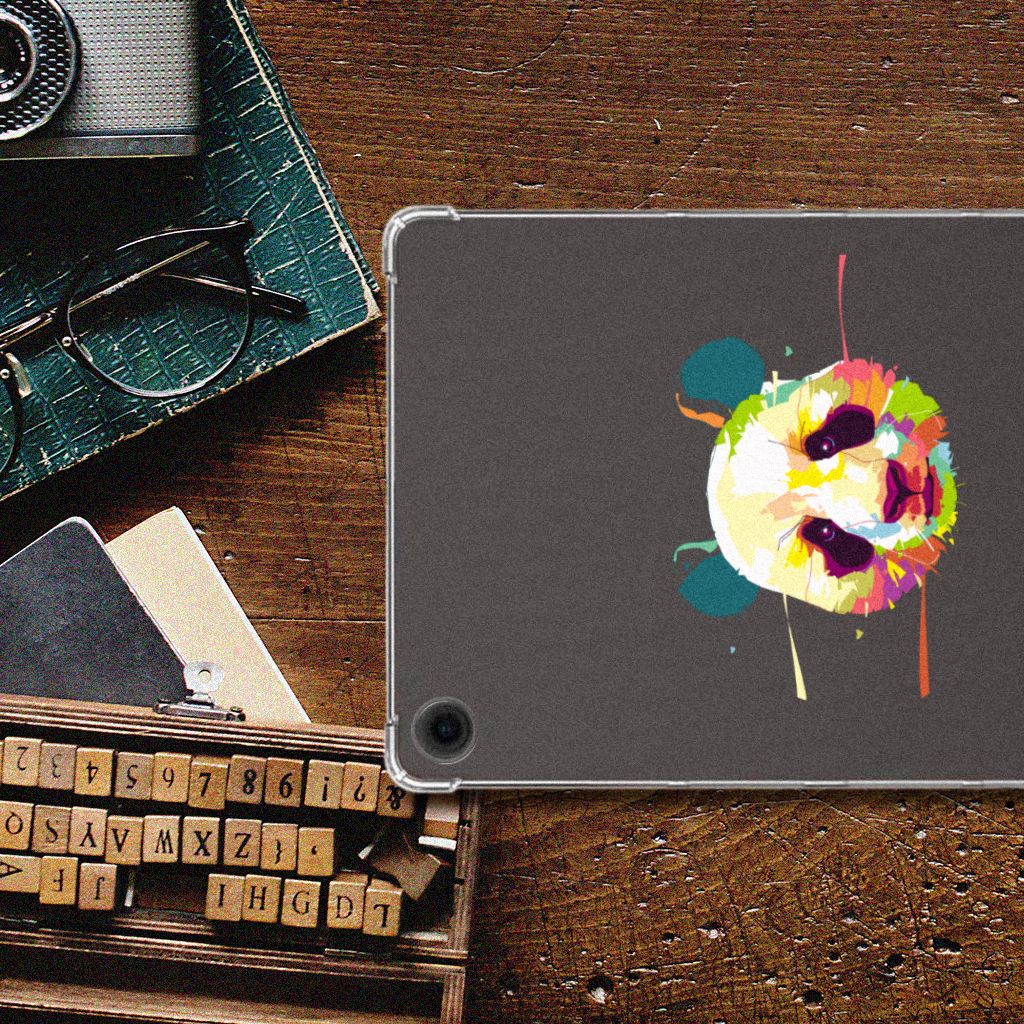 Samsung Galaxy Tab A9 Plus Tablet Back Cover Panda Color design boven aanzicht
