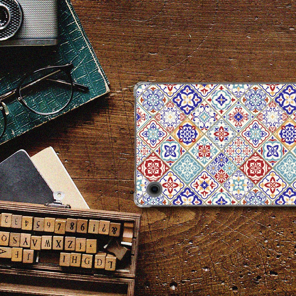 Samsung Galaxy Tab A9 Tablet Back Cover Tiles Color