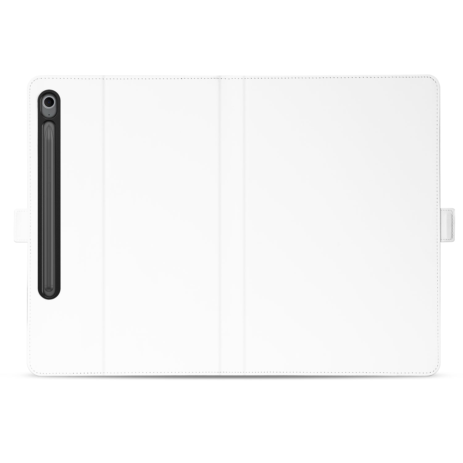 Samsung Galaxy Tab S10 FE Plus Book Cover Hoesje met Standaard Wit achterzijde