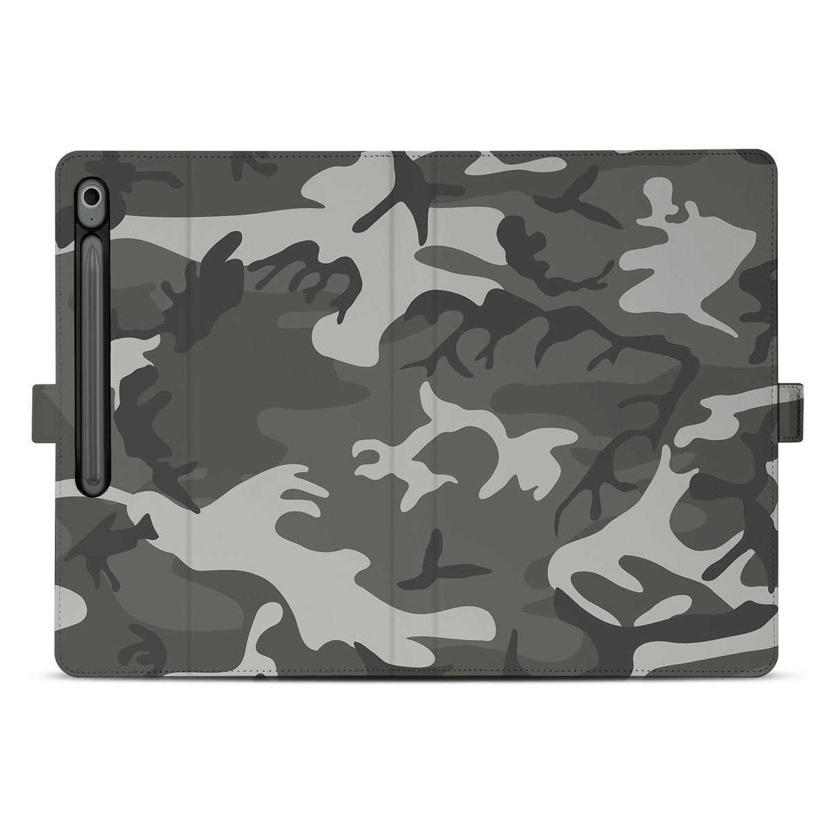 Samsung Galaxy Tab S10 FE Plus Tablet Hoesje Army Light met Standaard army light camouflage design achterkant