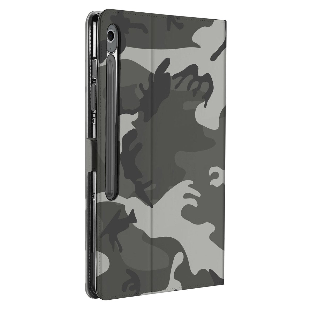 Samsung Galaxy Tab S10 FE Plus Tablet Hoesje Army Light met Standaard camouflage design voorkant