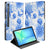 Samsung Galaxy Tab S10 FE Plus Tablet Hoesje Flower Blue met Standaard design bloemen aanzicht