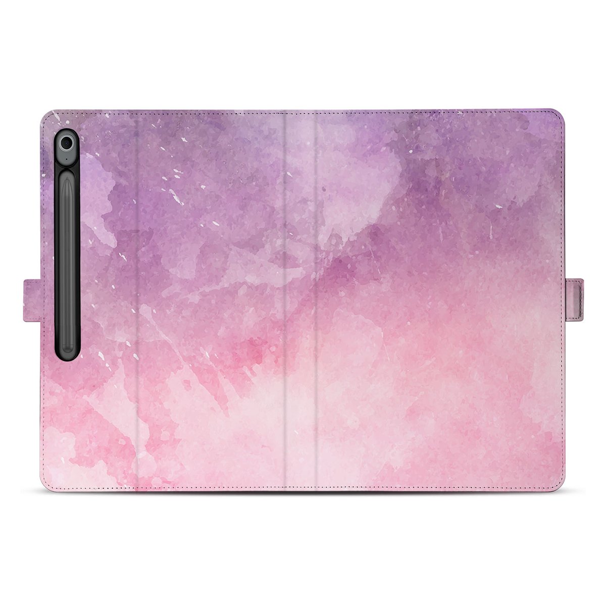 Samsung Galaxy Tab S10 FE Plus Tablet Hoesje Pink Purple Paint met Standaard design roze paars aquarel