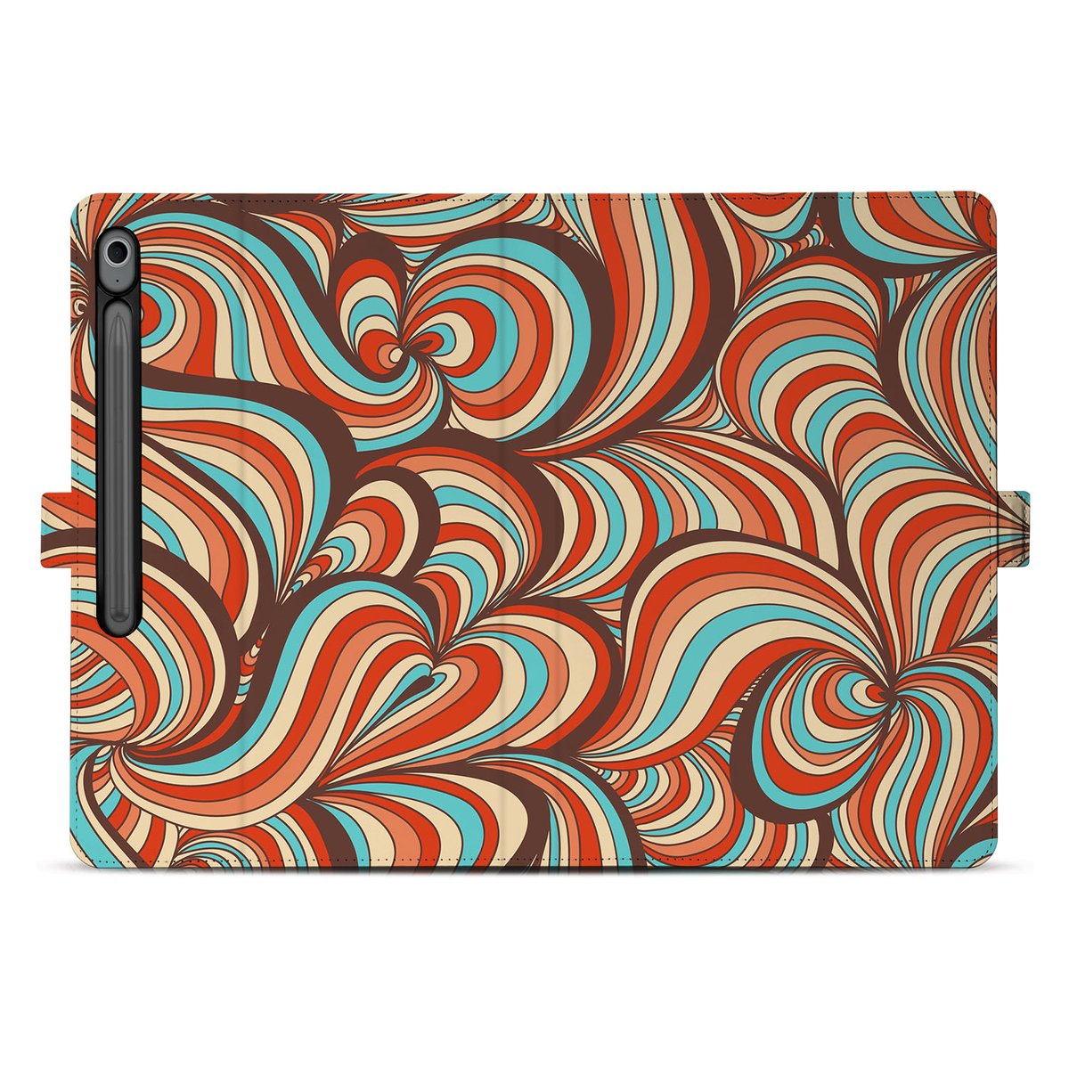 Samsung Galaxy Tab S10 FE Plus Tablet Hoesje Retro met Standaard retro design achterkant