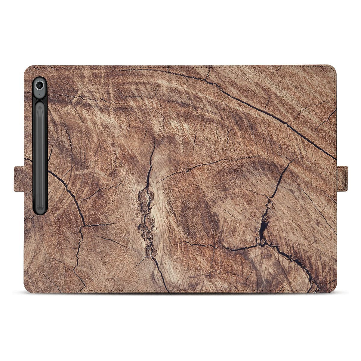 Samsung Galaxy Tab S10 FE Plus Tablet Hoesje Tree Trunk met Standaard design boomschors aanzicht