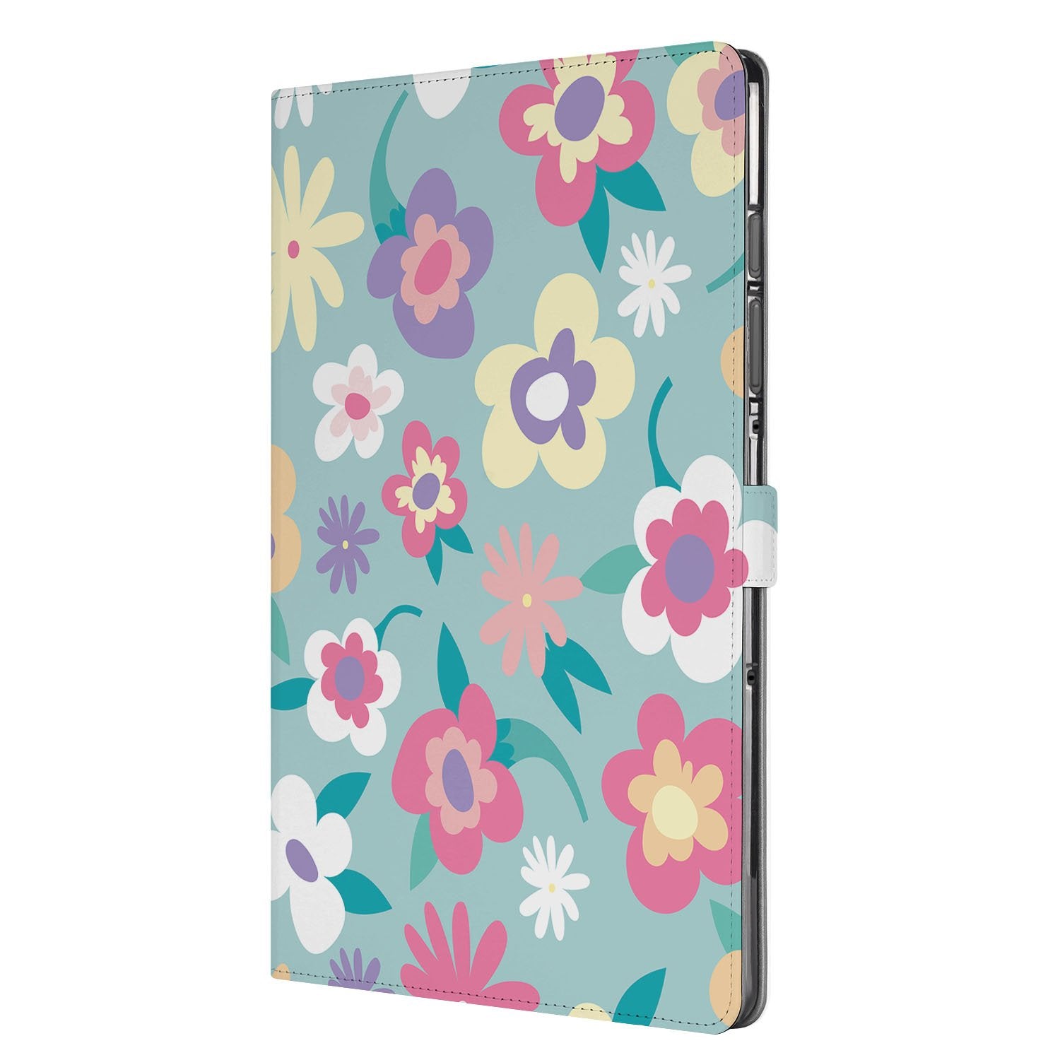 Samsung Galaxy Tab S10 FE Tab S9 FE Tablet Hoesje Flower Power met Standaard bloemen ontwerp voorkant