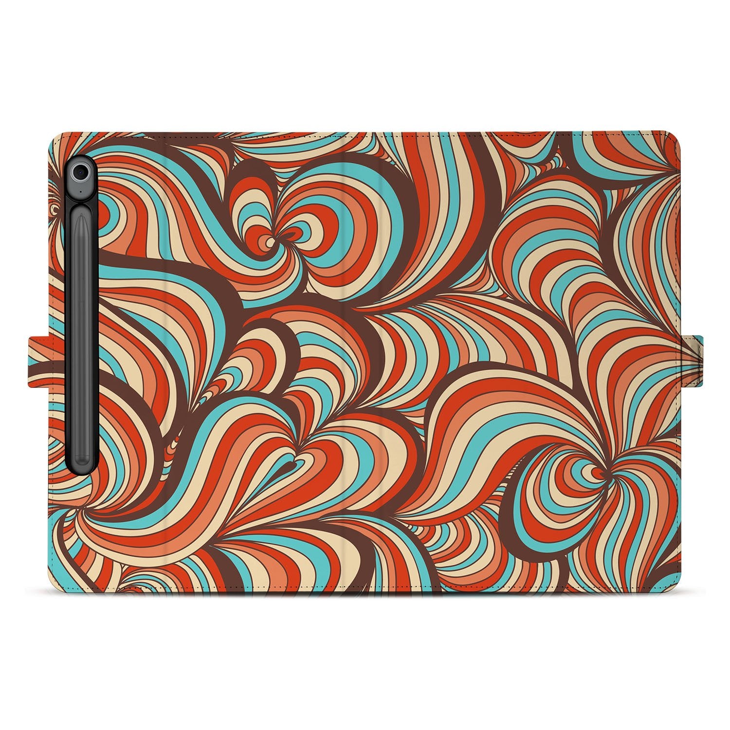 Samsung Galaxy Tab S10 FE | Tab S9 FE Tablet Hoesje Retro met Standaard retro design achterkant