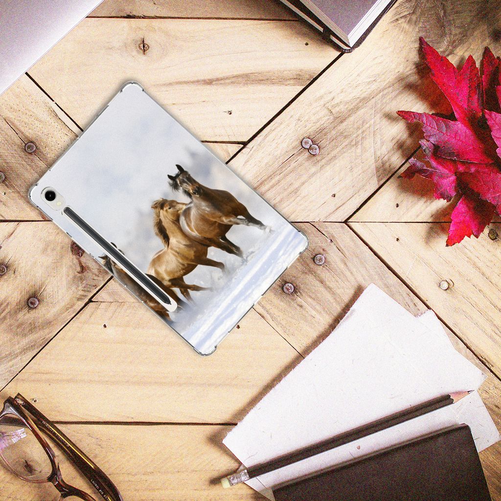 Samsung Galaxy Tab S9 Back Case Paarden design paarden anzicht