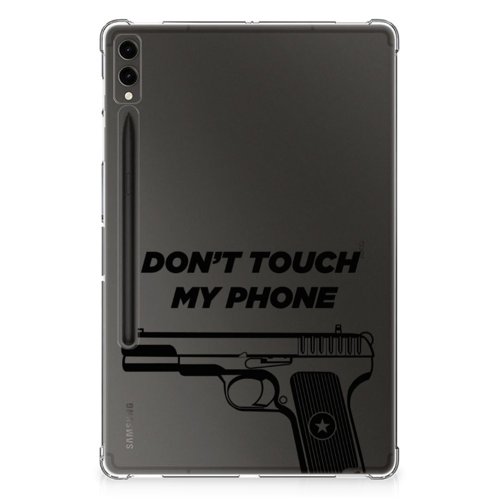 Samsung Galaxy Tab S9 Plus Print Case Pistol DTMP achterkant design