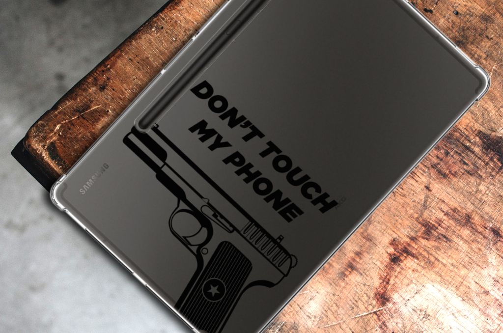 Samsung Galaxy Tab S9 Plus Print Case Pistol DTMP design achterkant