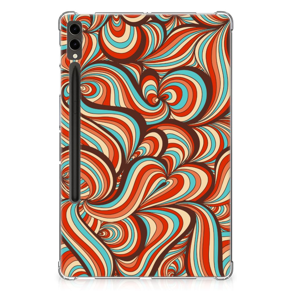 Samsung Galaxy Tab S9 Plus Tablethoes Retro retro design achterkant
