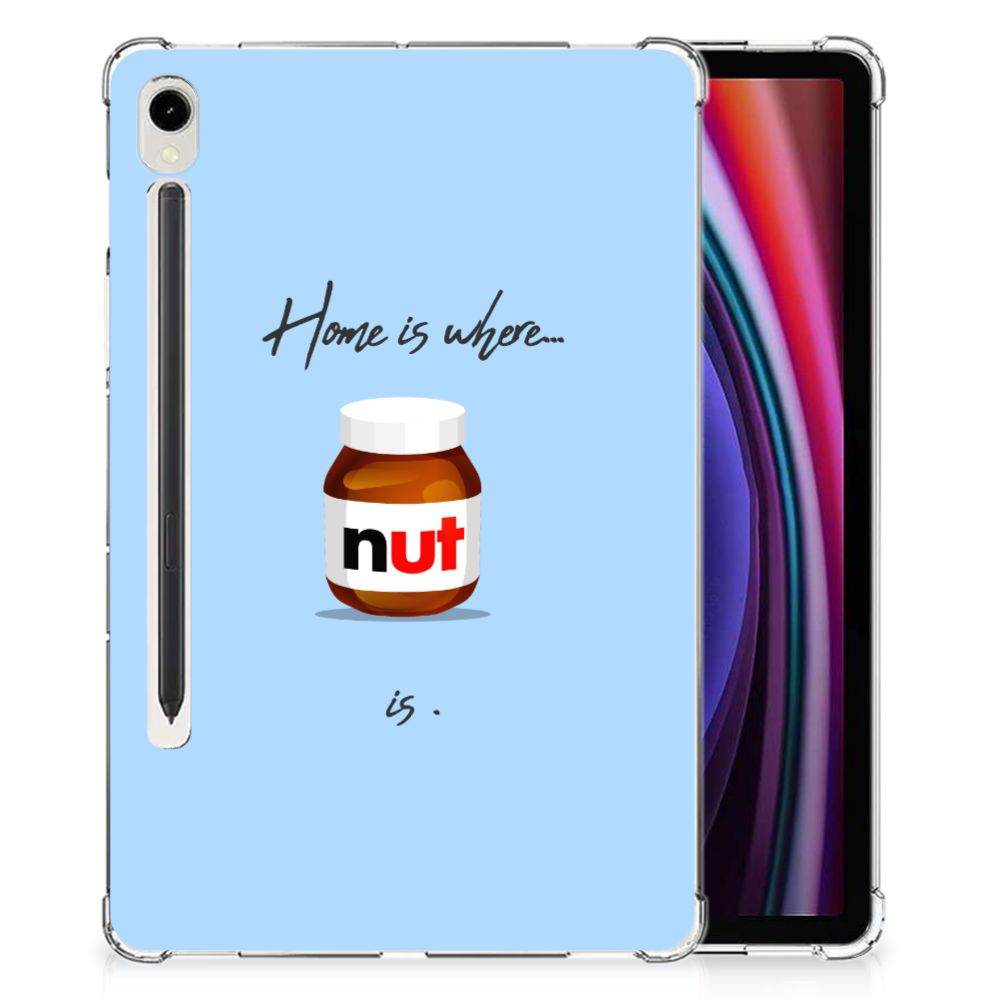 Samsung Galaxy Tab S9 Tablet Cover Nut Home designnaam illustratie voorkant