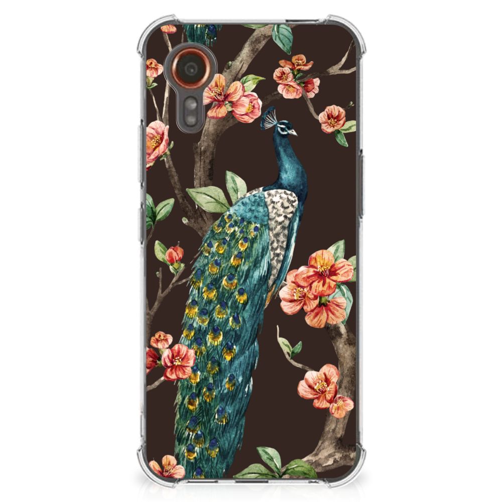 Samsung Galaxy Xcover 7 Case Anti-shock Pauw met Bloemen B2C Telecom