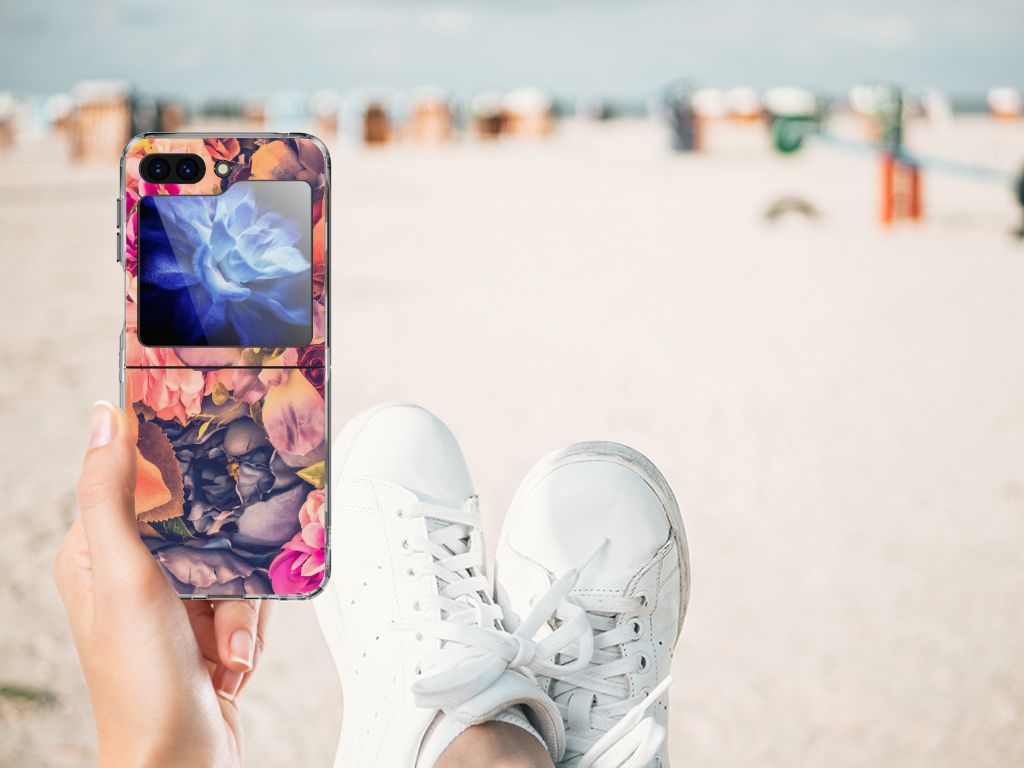 Samsung Galaxy Z Flip 5 TPU Case Bosje Bloemen bloemen design hand beach