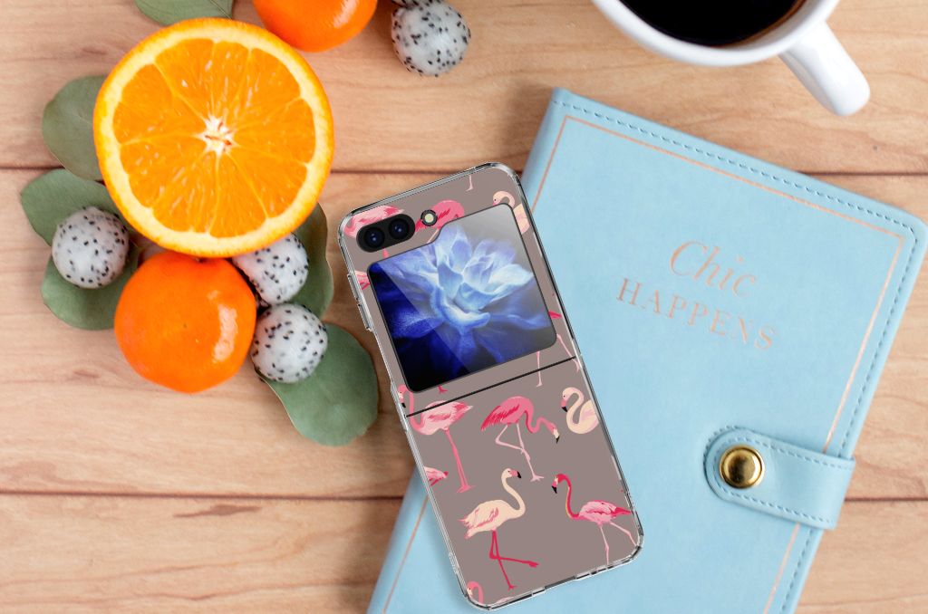 Samsung Galaxy Z Flip 5 TPU Hoesje Flamingo