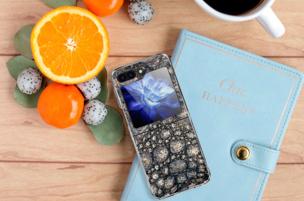Samsung Galaxy Z Flip 5 TPU Hoesje Krokodillenprint