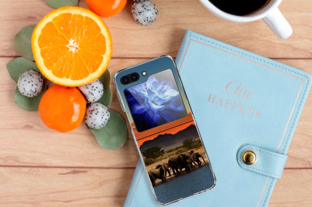 Samsung Galaxy Z Flip 5 TPU Hoesje Olifanten