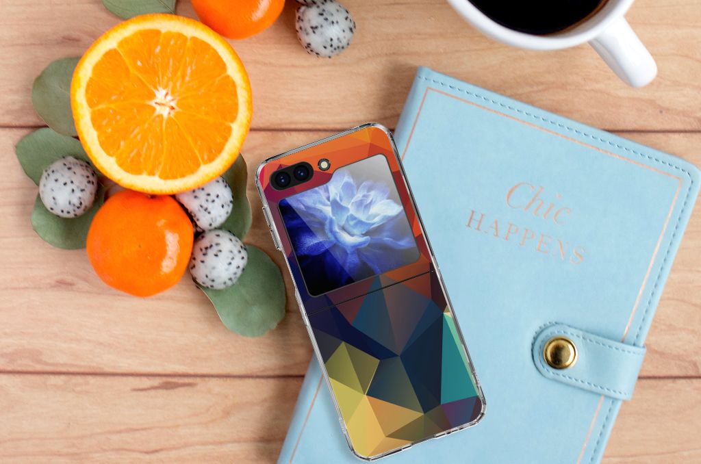 Samsung Galaxy Z Flip 5 TPU Hoesje Polygon Color