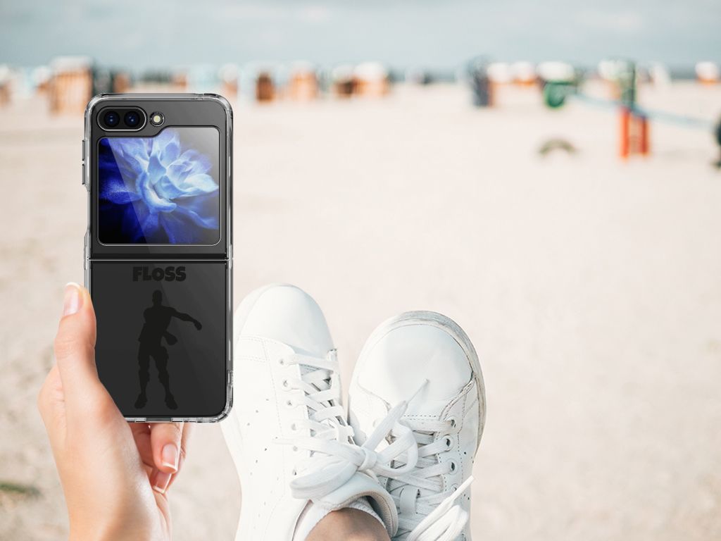 Samsung Galaxy Z Flip 5 Telefoonhoesje met Naam Floss telefoonhoesje Floss design aanzicht