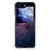 Samsung Galaxy Z Flip 6 TPU Hoesje Stars detail met glitterachtig design in paars en blauw op zwarte achtergrond.