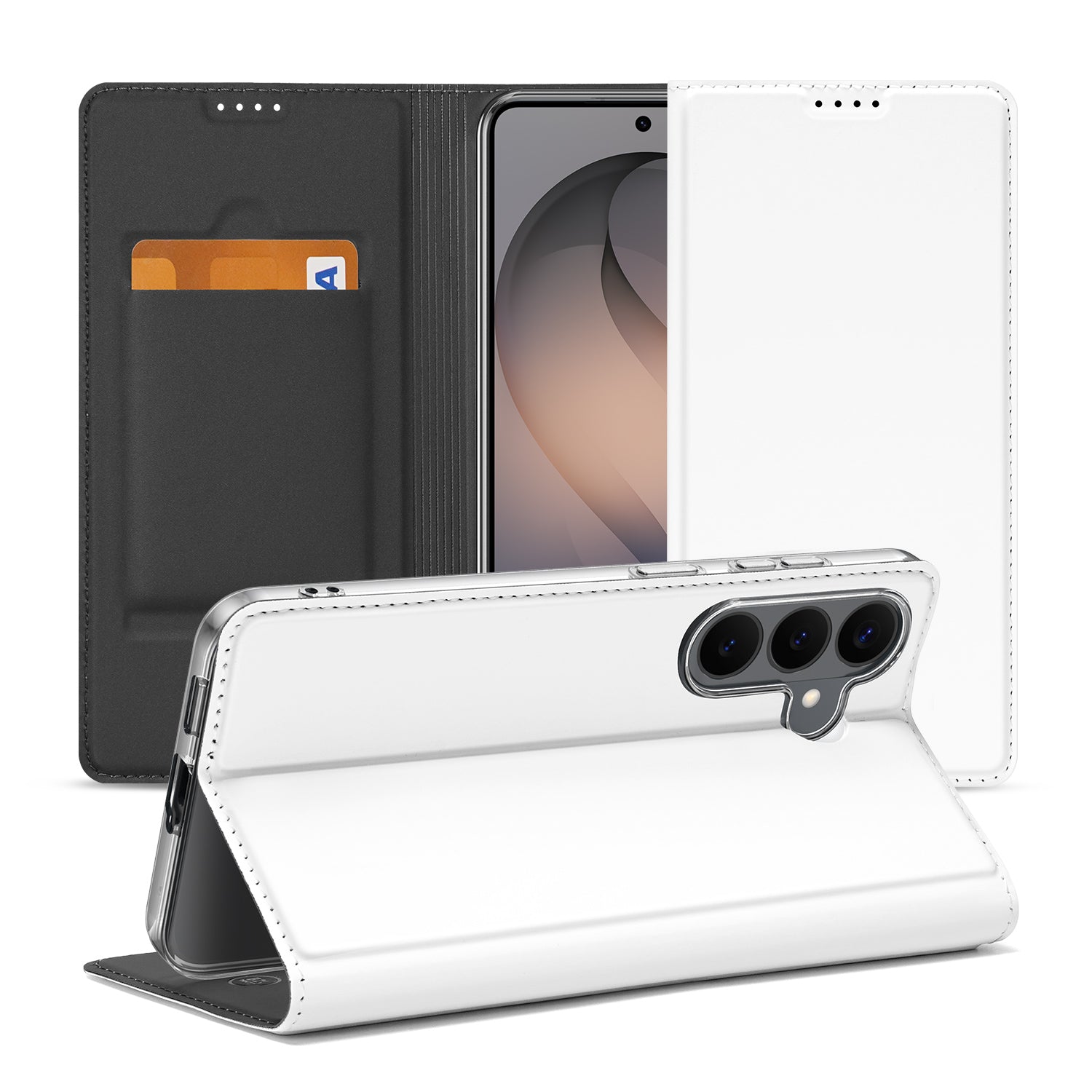 Samsung Galaxy S26 FE Bookcase Hoesje met Standaard in Wit