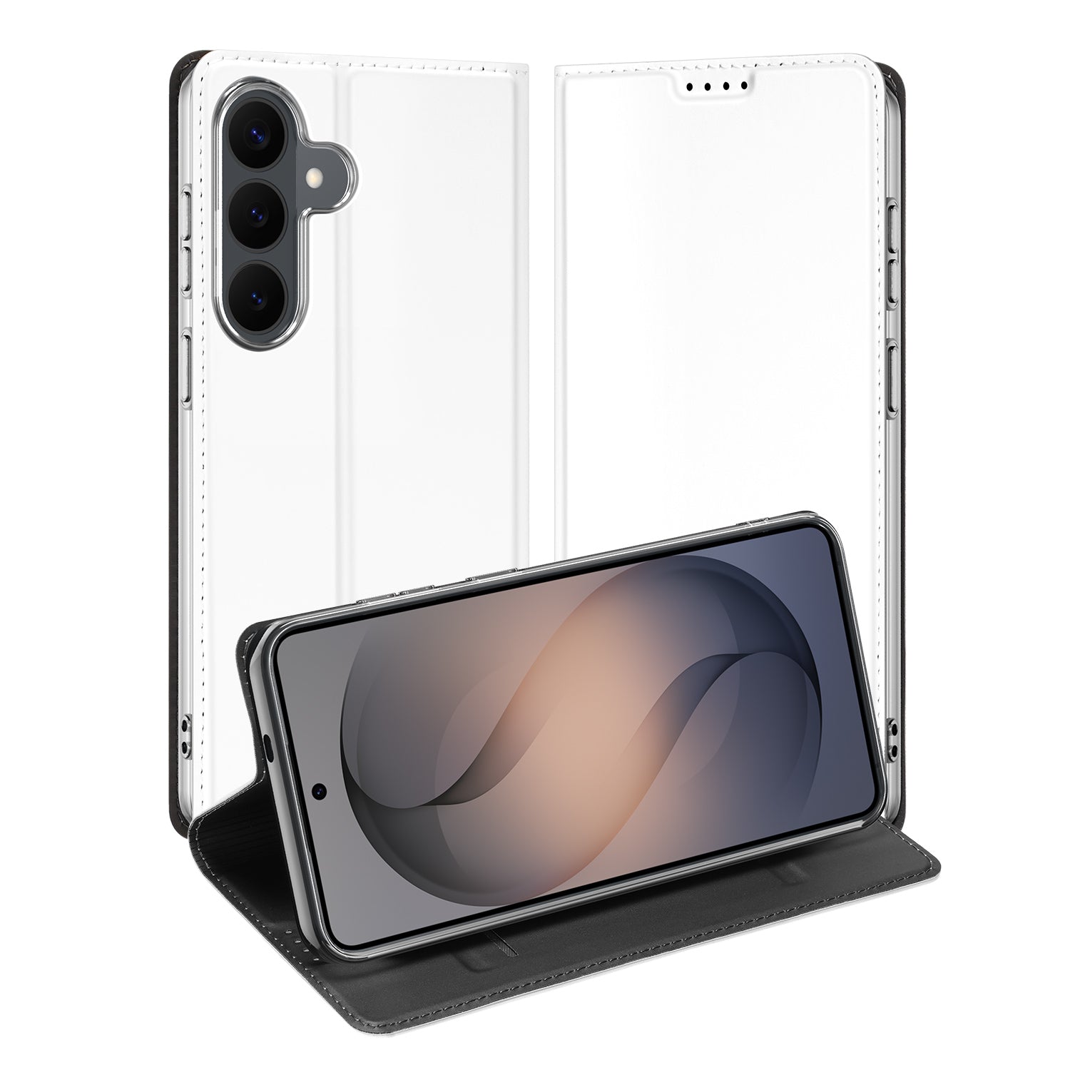 Samsung Galaxy S26 FE Bookcase Hoesje met Standaard in Wit